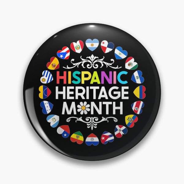 Item preview, National Hispanic Heritage Month All Countries Flags Hearts designed and sold by DunciOcukino.