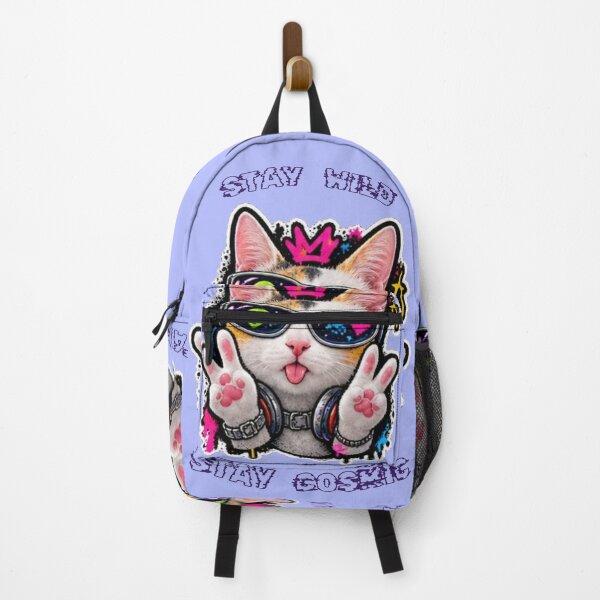 Item preview, Cosmic Cool Cat – Stay Wild Stay Cosmic Kawaii Cat Design designed and sold by Feminine Energy Studio .