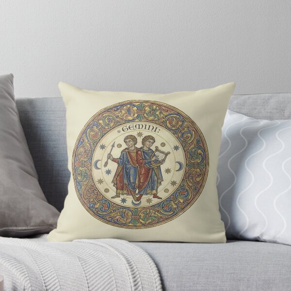 Item preview, The Split Soul: Medieval Gemini Zodiac Art Print designed and sold by FreiherrPK.