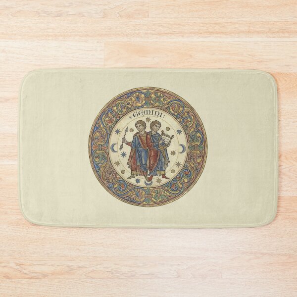 Item preview, The Split Soul: Medieval Gemini Zodiac Art Print designed and sold by FreiherrPK.