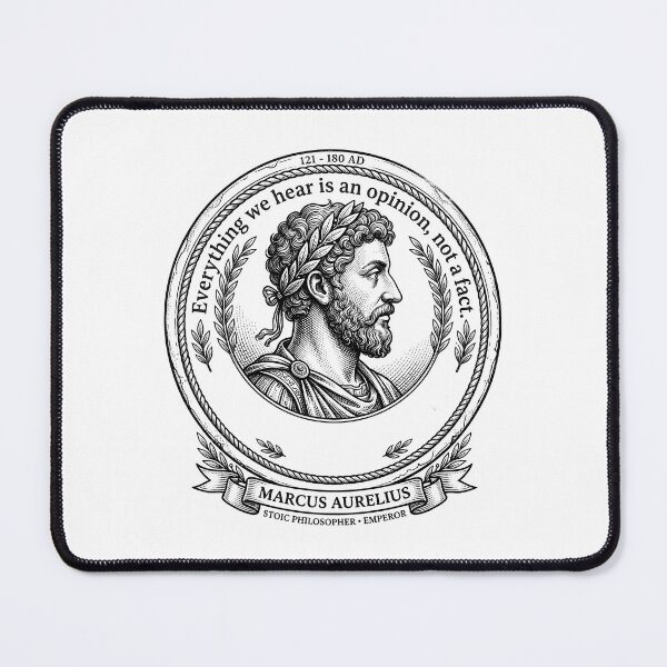 Item preview, Marcus Aurelius Stoic Quotes Line Art designed and sold by OzzFrequency.