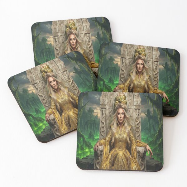 Item preview, Dark Forest Medusa Queen on Throne Fantasy Art designed and sold by AfresStudio.