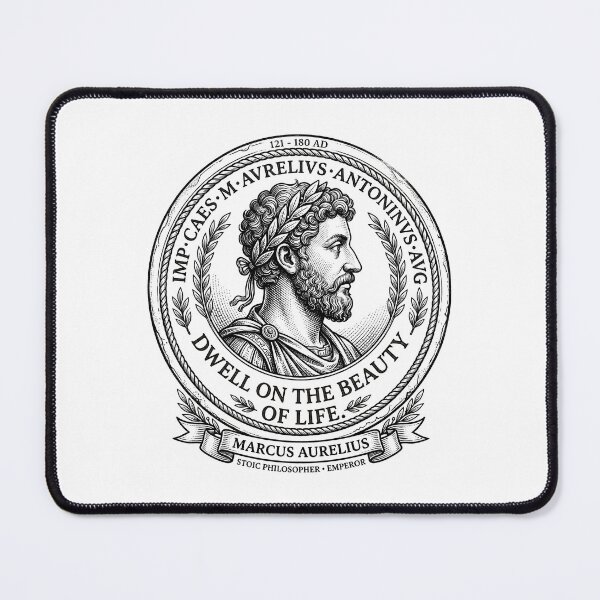 Item preview, Marcus Aurelius Stoic Quotes Line Art designed and sold by OzzFrequency.