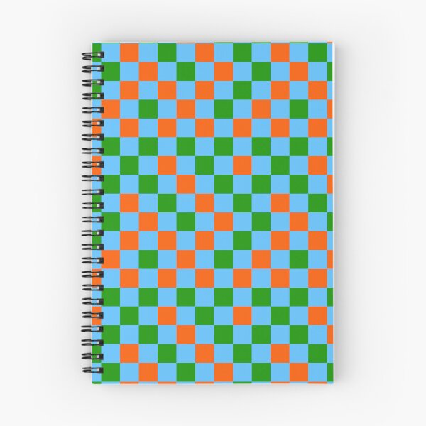 Item preview, Orange And Blue On Light Blue Checkered  Design   designed and sold by PatternTitan.