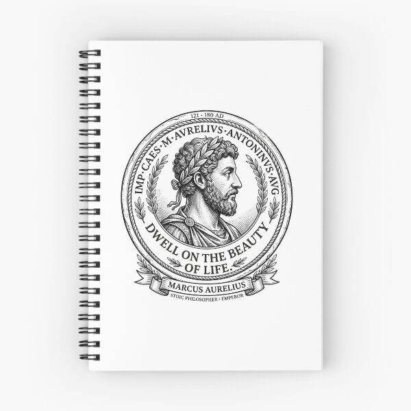 Item preview, Marcus Aurelius Stoic Quotes Line Art designed and sold by OzzFrequency.