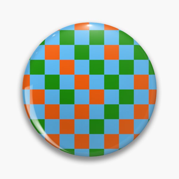 Item preview, Orange And Blue On Light Blue Checkered  Design   designed and sold by PatternTitan.