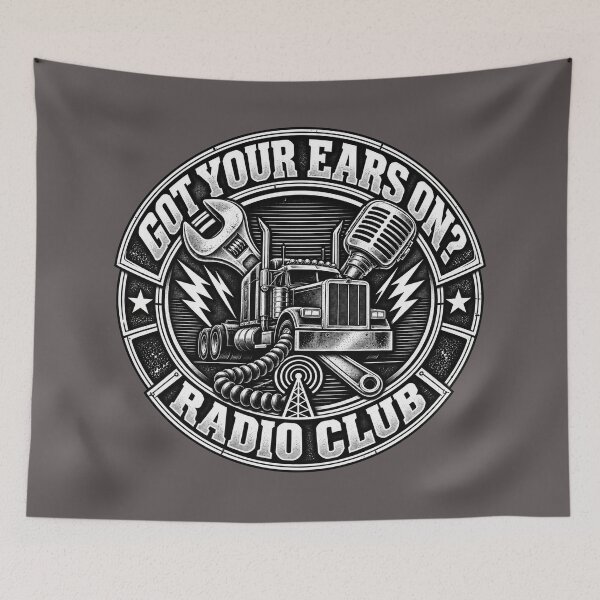 Item preview, Got Your Ears On Radio Club - Semi Truck CB Mic Wrench Art designed and sold by NomadForge.