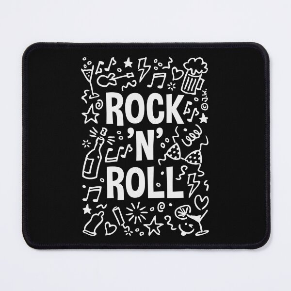 Item preview, Rock 'n' Roll (Music / Party / Funny / Scribble / White) designed and sold by Roderix.