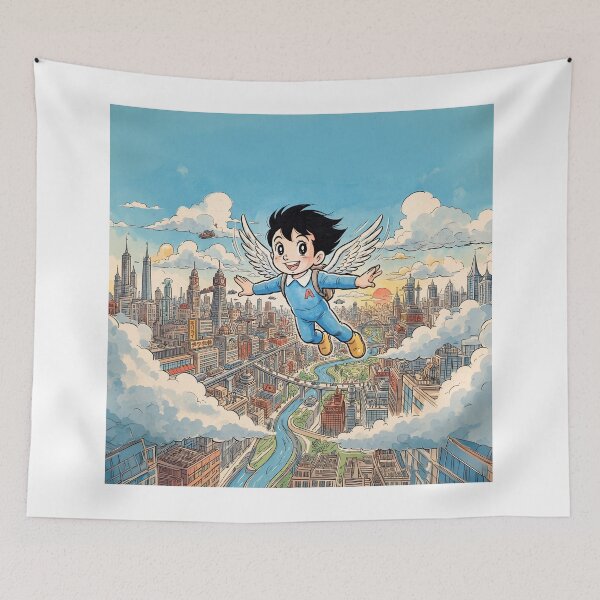 Item preview, Cute Funny Flying Boy With Wings designed and sold by Home Decor Art.