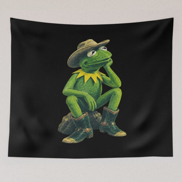 Item preview, Kermit The Frog Cowboy designed and sold by delila8a8e.