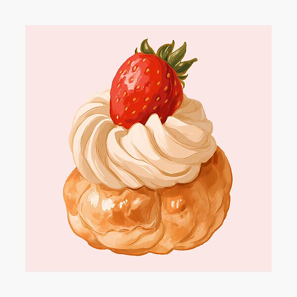Item preview, Strawberry Cream Puff designed and sold by sakurashorty.