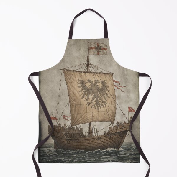 Item preview, The Salt-Cured Hull: Medieval Hanseatic Cog Art Print designed and sold by FreiherrPK.