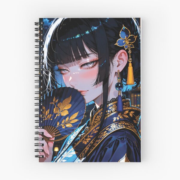 Item preview, Jet Haired Anime Girl in Moonlit Library designed and sold by RGB-crayon.