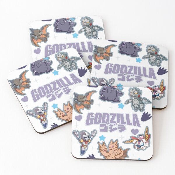 Item preview, Godzilla Chibi Kaiju Character Collage Hearts & Stars Movie Men Women designed and sold by MarneeLosurdo.