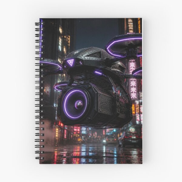 Item preview, Cyberpunk Bass Cannon Drone - Neon Purple Techwear Audio designed and sold by LazyDayzCo.