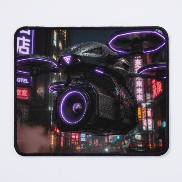 Item preview, Cyberpunk Bass Cannon Drone - Neon Purple Techwear Audio designed and sold by LazyDayzCo.