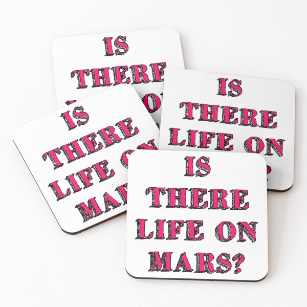 Item preview, is there life on mars sign music song iconic white pink designed and sold by Doctor Schtrudel.