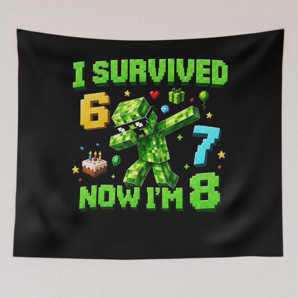 Item preview, I Survived 6 7 Now I'm 8 Funny Gamer 8th Birthday Boys Kids Men Women designed and sold by MarneeLosurdo.
