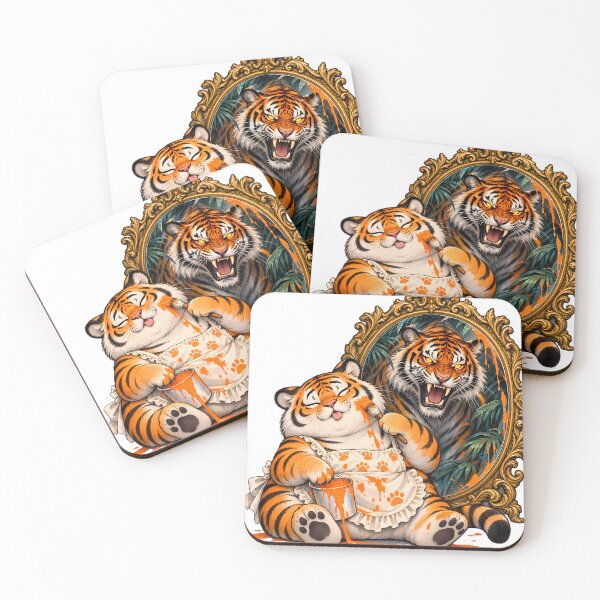 Item preview, Sleepy Tiger Fierce Portrait designed and sold by SiamSmiles.