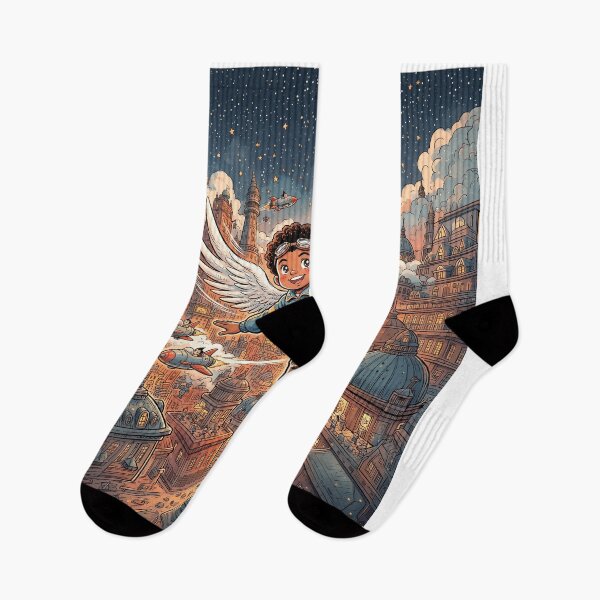 Item preview, Cute Funny Flying Boy With Wings designed and sold by Home Decor Art.