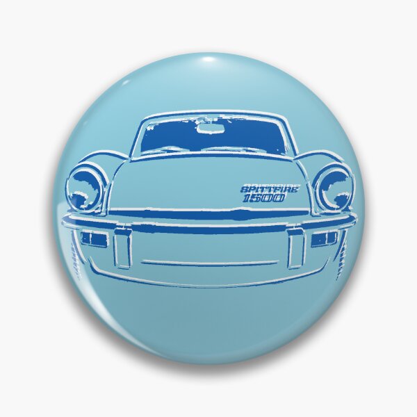 Item preview, Triumph Spitfire 1970s British classic sports car sketch blue-white designed and sold by soitwouldseem.