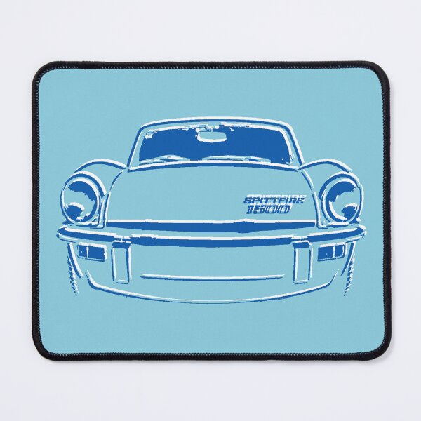 Item preview, Triumph Spitfire 1970s British classic sports car sketch blue-white designed and sold by soitwouldseem.