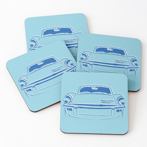Item preview, Triumph Spitfire 1970s British classic sports car sketch blue-white designed and sold by soitwouldseem.