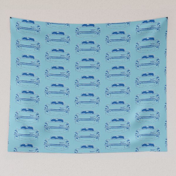 Item preview, Triumph Spitfire 1970s British classic sports car sketch blue-white designed and sold by soitwouldseem.
