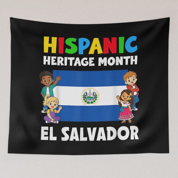 Artikelvorschau, Monat des hispanischen Erbes Flagge von El Salvador Jungen Mädchen Kinder entworfen und verkauft von LittleNhutton.