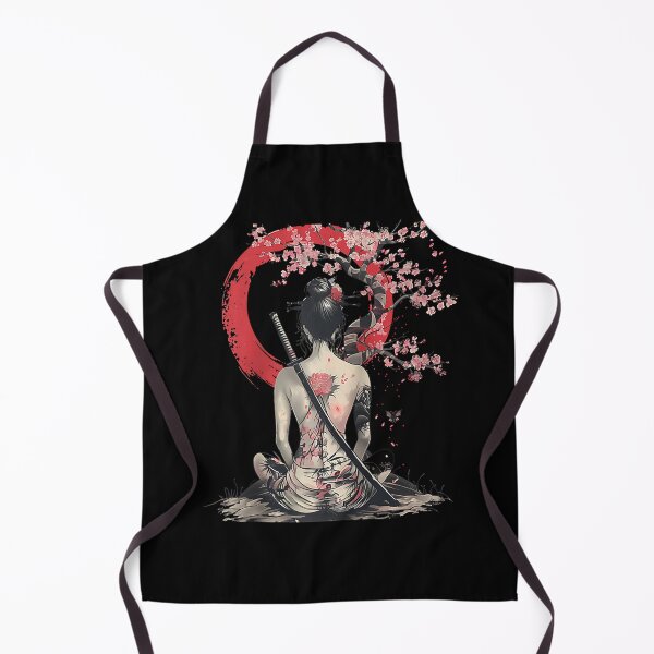 Item preview, Japanese Samurai Girl Sakura Cherry Blossom Japanese Geisha Raglan Men Women designed and sold by MarneeLosurdo.