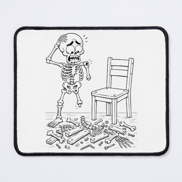 Item preview, Skeleton Furniture Assembly Disaster Humor designed and sold by ComedyInkFactor.