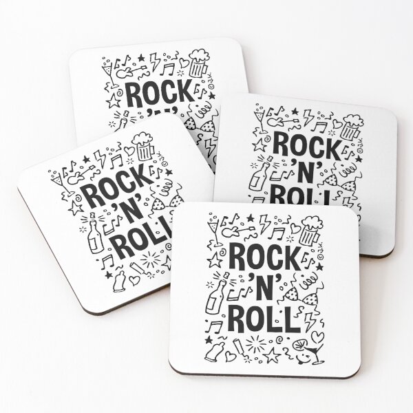 Item preview, Rock 'n' Roll (Música / Fiesta / Divertido / Garabatos / Negro) designed and sold by Roderix.