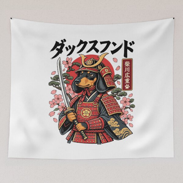 Item preview, Dachshund Samurai Dog Japanese Warrior designed and sold by andre-hollow.