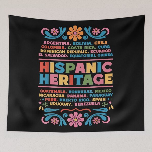 Item preview, Hispanic Heritage Month Rainbow Latino Country Flags Heart designed and sold by LittleNhutton.