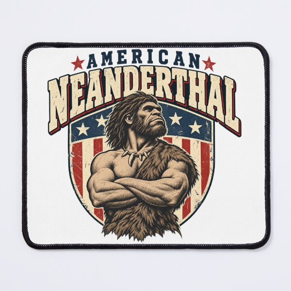Item preview, American Neanderthal Funny Patriotic Caveman Vintage Design designed and sold by OUICHA.