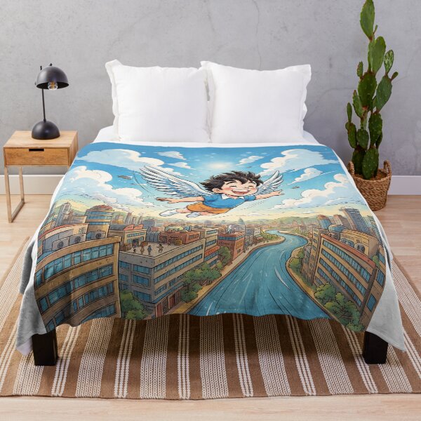 Item preview, Cute Funny Flying Boy With Wings designed and sold by Home Decor Art.
