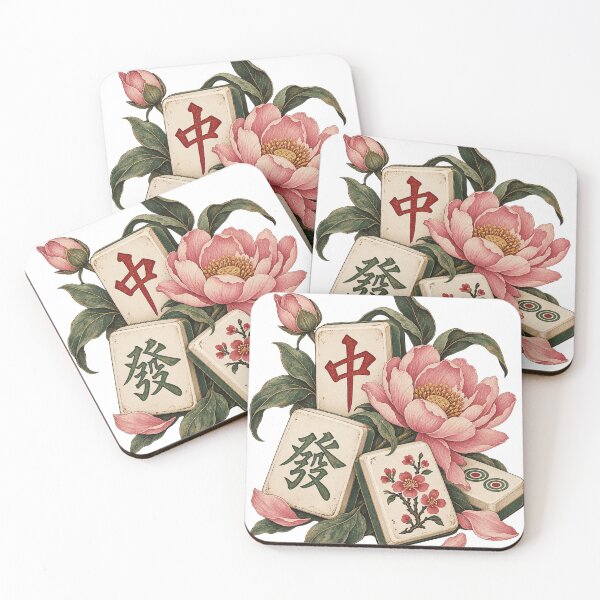 Item preview, Mahjong Garden – Vintage Floral Mahjong Art designed and sold by ANITYSTORES.