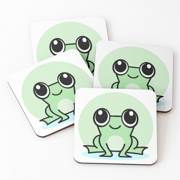 Item preview, Cute Kawaii Frog Cartoon Green Frog Funny Amphibian Nature Design designed and sold by NicolasMar.