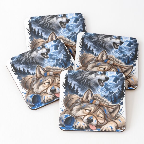 Item preview, Embarrassed Wolf Fierce Portrait designed and sold by SiamSmiles.
