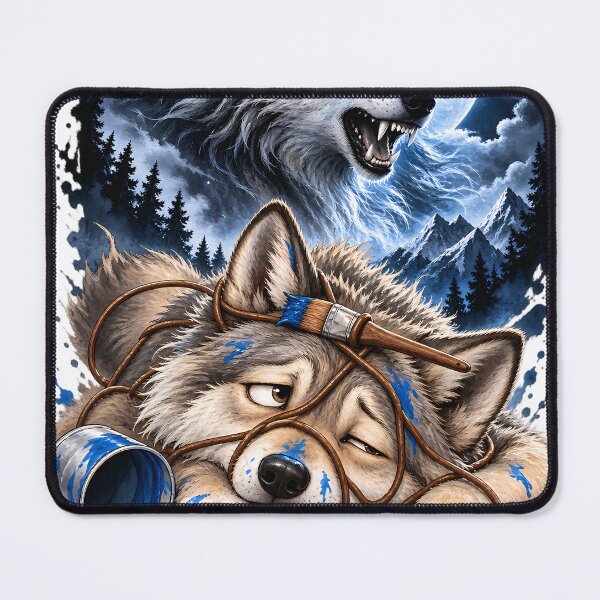 Item preview, Embarrassed Wolf Fierce Portrait designed and sold by SiamSmiles.