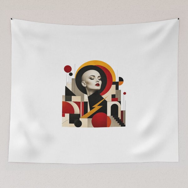 Item preview, ArtGeometricModernistWomanPortrait designed and sold by Artrendzs.