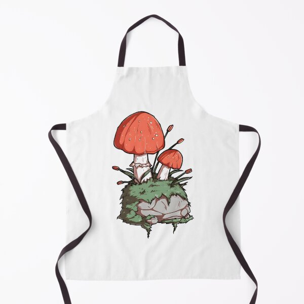 Item preview, Mushrooms and Moss Growing on a Rock Nature Illustration designed and sold by Nishant Turekar.