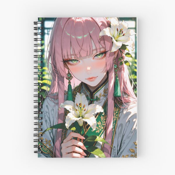 Item preview, Pink-Haired Anime Girl in Greenhouse Conservatory designed and sold by RGB-crayon.