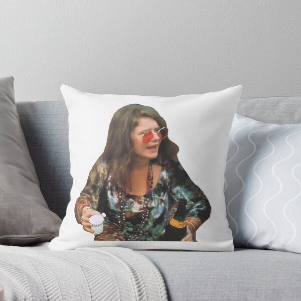 Item preview, Janis Joplin Relaxing with a Drink at Woodstock Music Festival Illustration designed and sold by Liam Yates.
