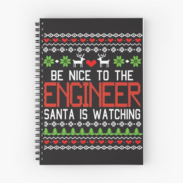 Item preview, Be Nice to the Engineer - Santa Is Watching Ugly Christmas Sweater Design designed and sold by MOHAMMEDIDRIES.