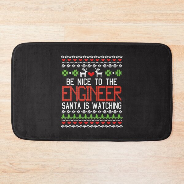 Item preview, Be Nice to the Engineer - Santa Is Watching Ugly Christmas Sweater Design designed and sold by MOHAMMEDIDRIES.