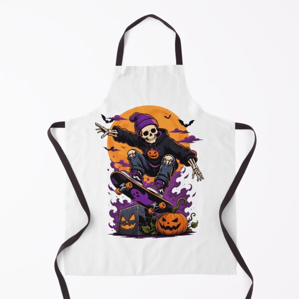 Item preview, Skeleton Skateboarding Halloween Moon Pumpkins designed and sold by Dmo3HarkoArt.