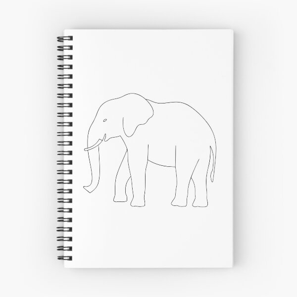 Item preview, Elegant Elephant 2 Line Art Gift designed and sold by OneLine Studio.