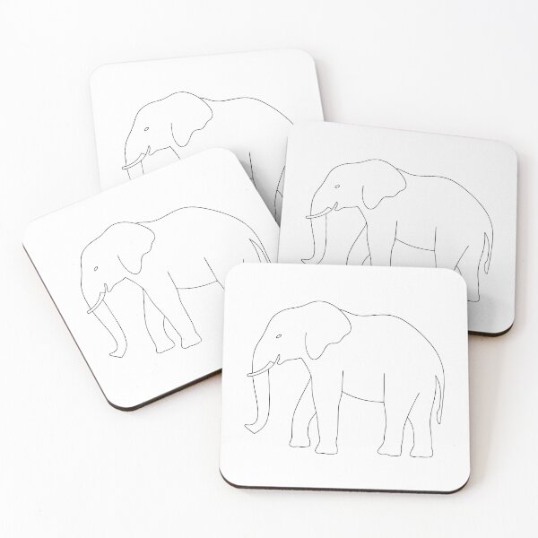 Item preview, Elegant Elephant 2 Line Art Gift designed and sold by OneLine Studio.