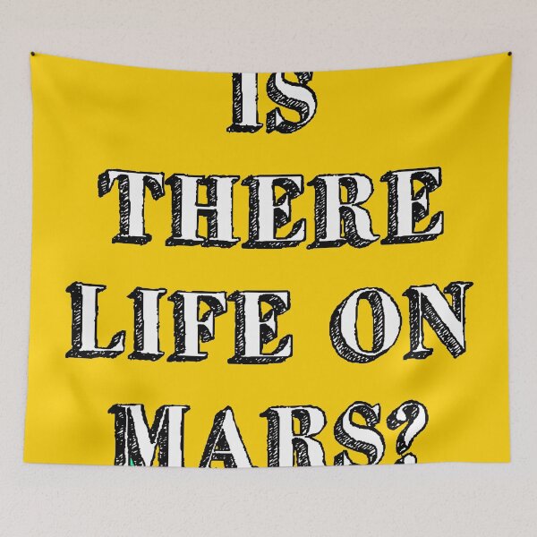 Item preview, is there life on mars sign music song iconic yellow designed and sold by Doctor Schtrudel.